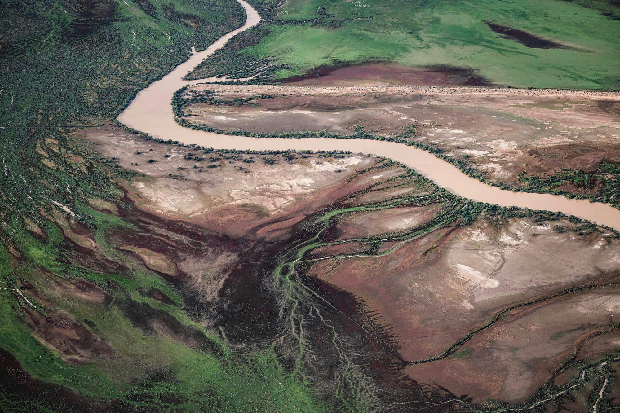 Aerial landscape photograph by Nikole Ramsay from the PATTERN-ity exhibition.