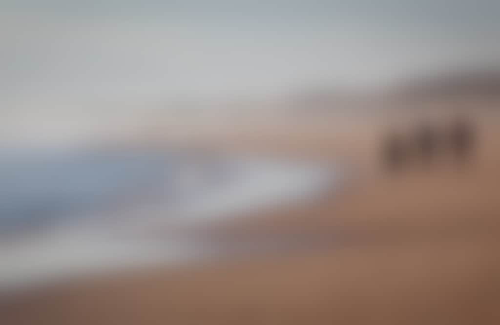 Three surfers walk along the beach at Cape Woolamai Phillip Island