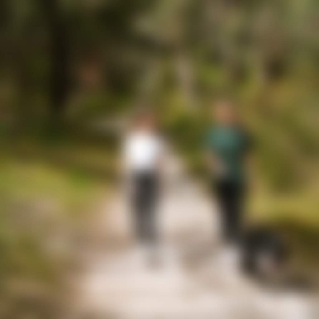 The Gurdies Reserve couple walking dog along track