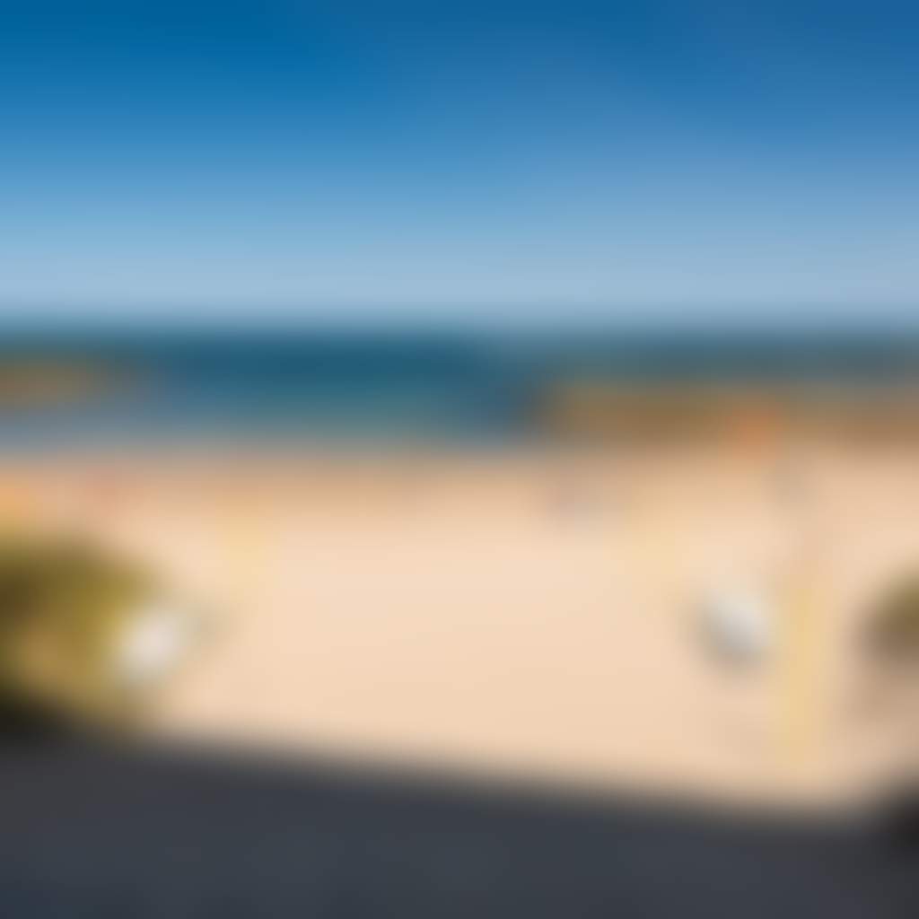 Cape Paterson foreshore beach with surf life saving flags