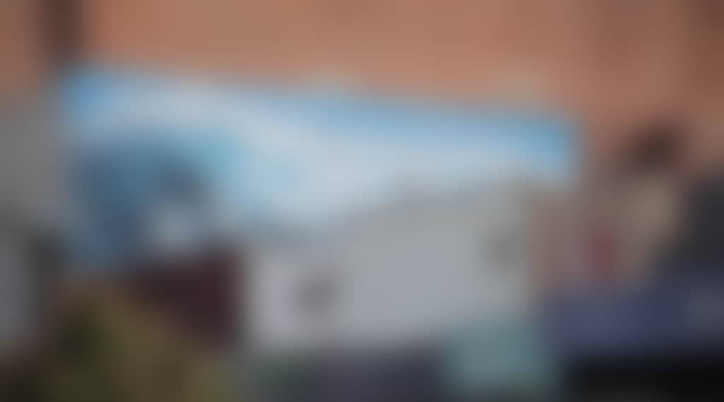 Dolphins in wave mural Wynnes building Yarram