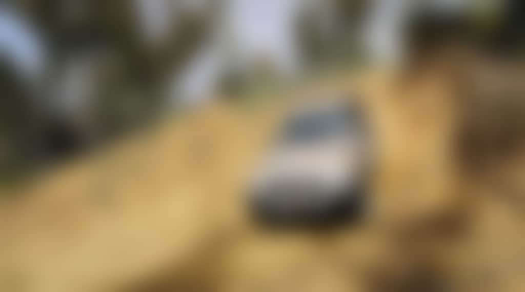 4 Wheel Drive going downhill on steep track