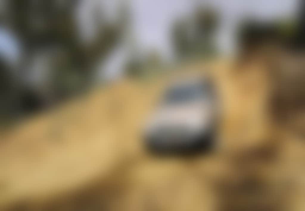 4 Wheel Drive going downhill on steep track