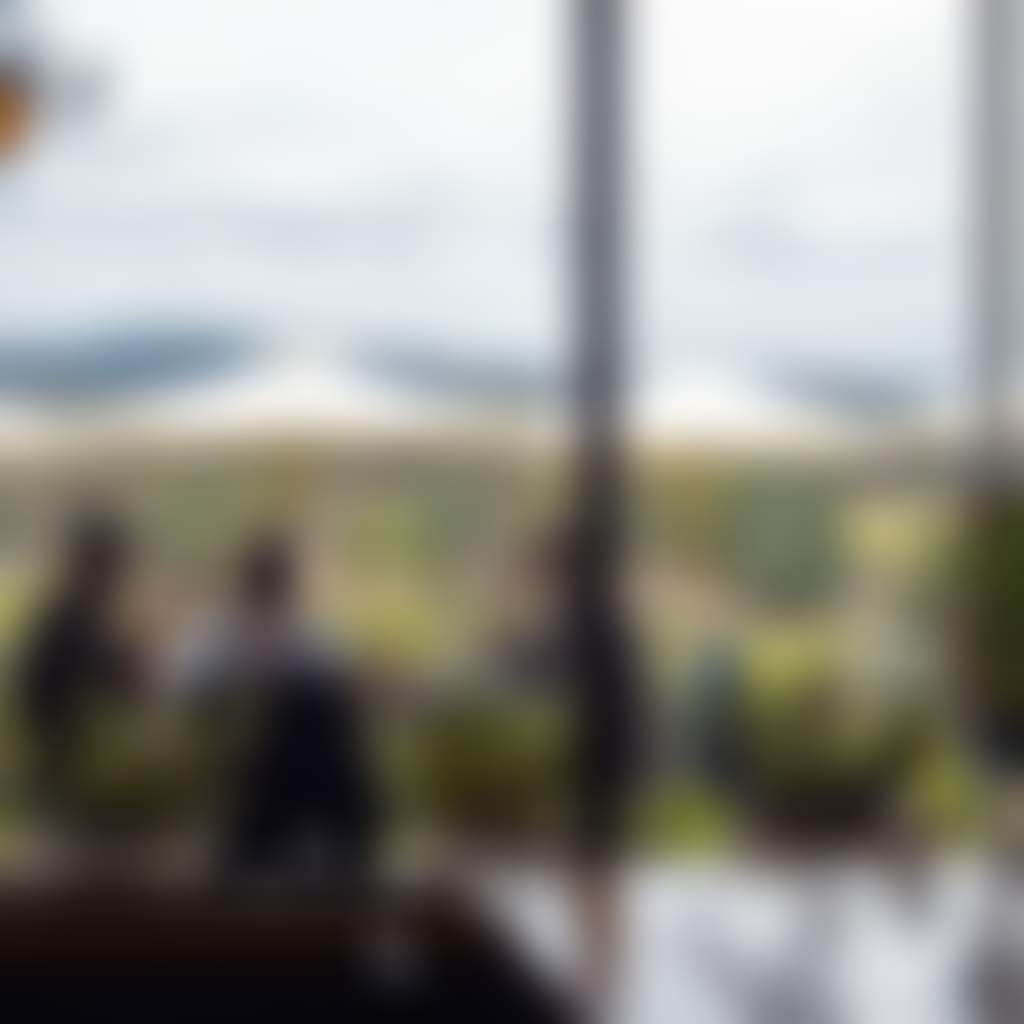 Glenmaggie Wines Tinamba people eating outside with view
