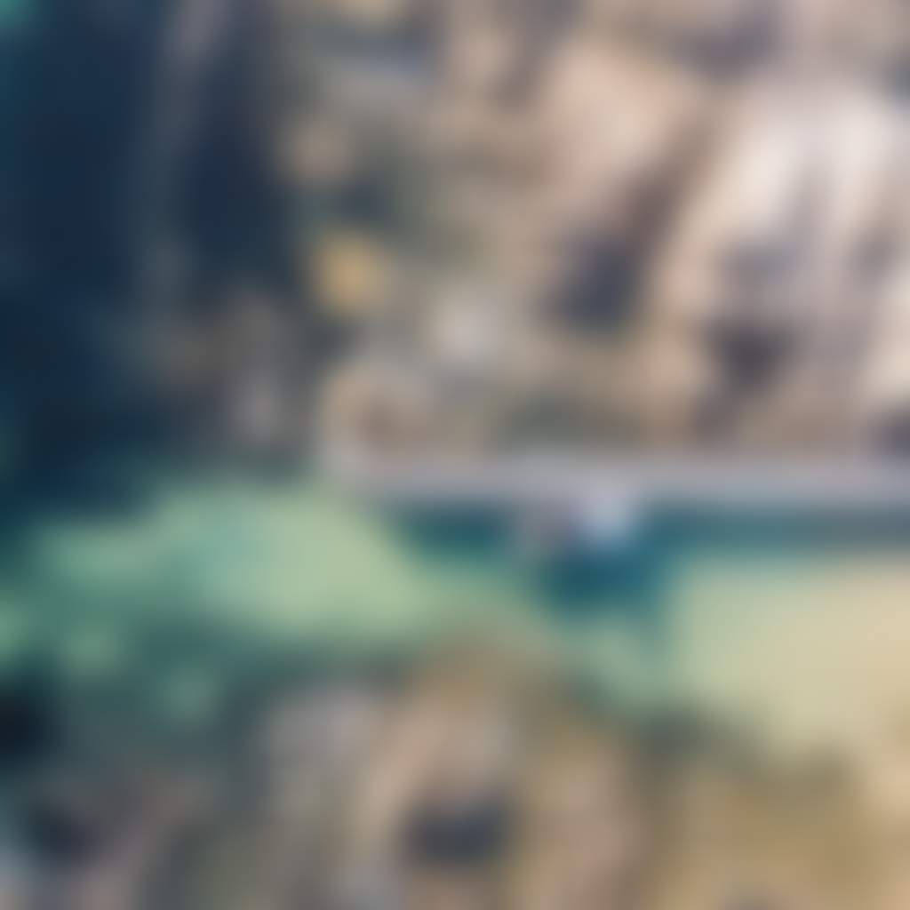 Aerial view of boat at jetty at Salmon Rocks Cape Conran near Marlo