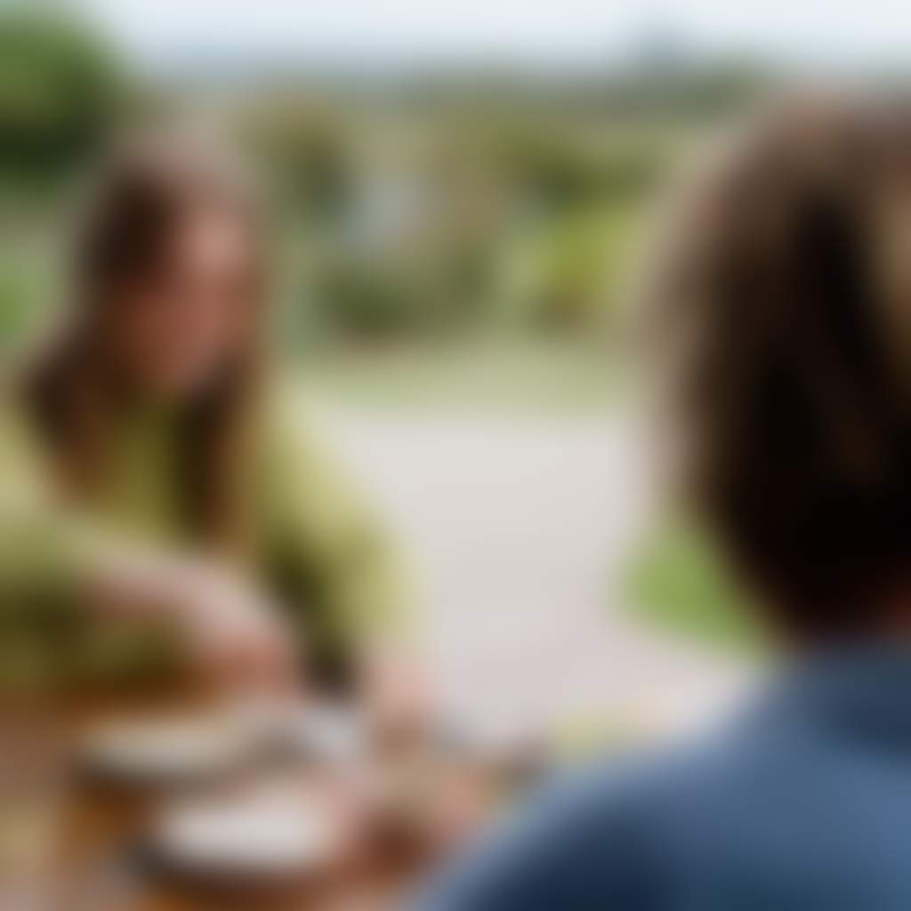 Gurneys couple outside with cider and antipasto platter