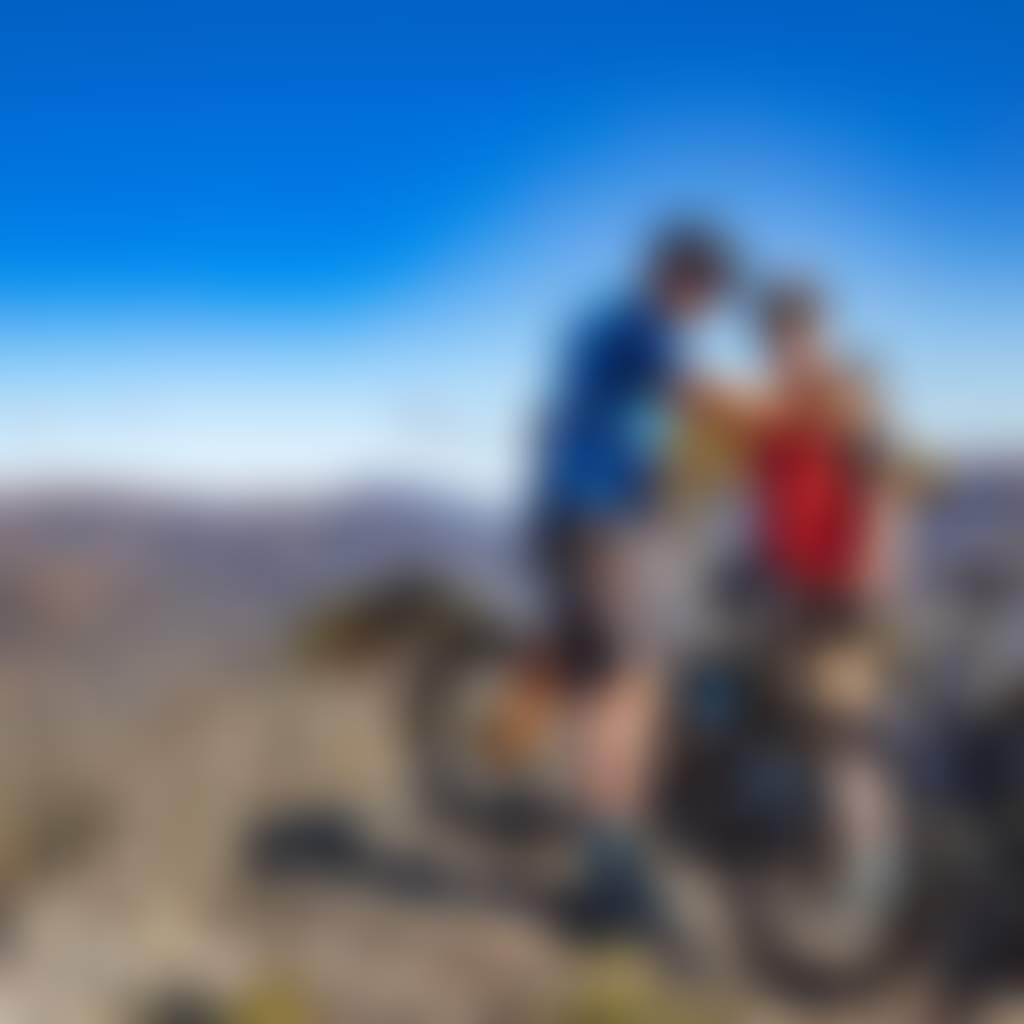 Two MTB riders taking a selfie Dinner Plain Mountain Bike Park