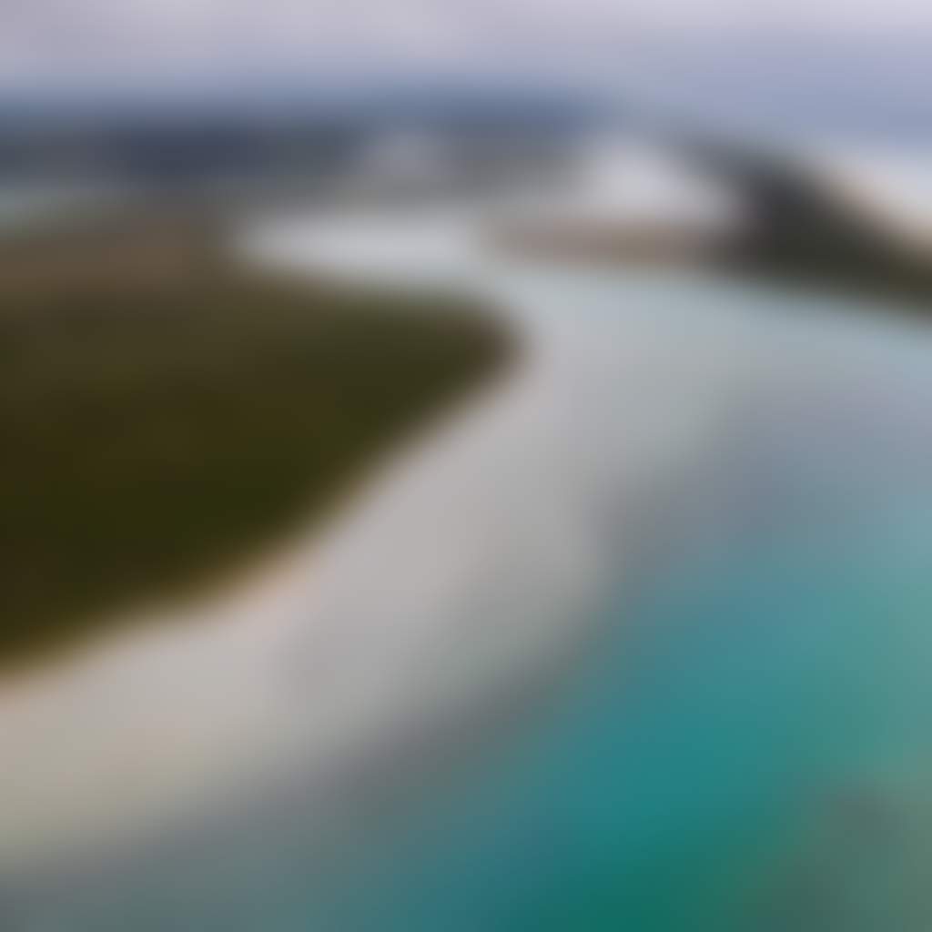 Aerial view of Gippsland Lakes and Ninety Mile Beach