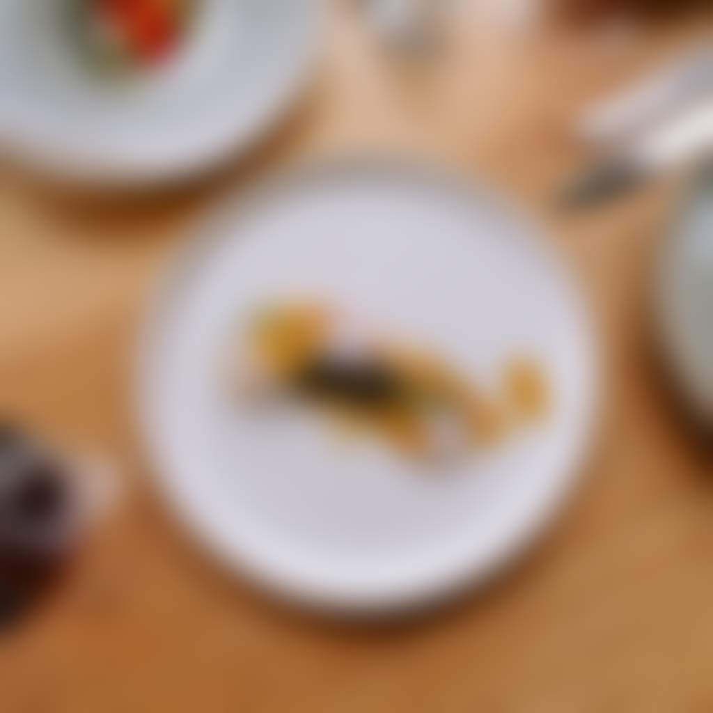 Hogget Kitchen birds eye view of dishes and plates at Warragul restaurant