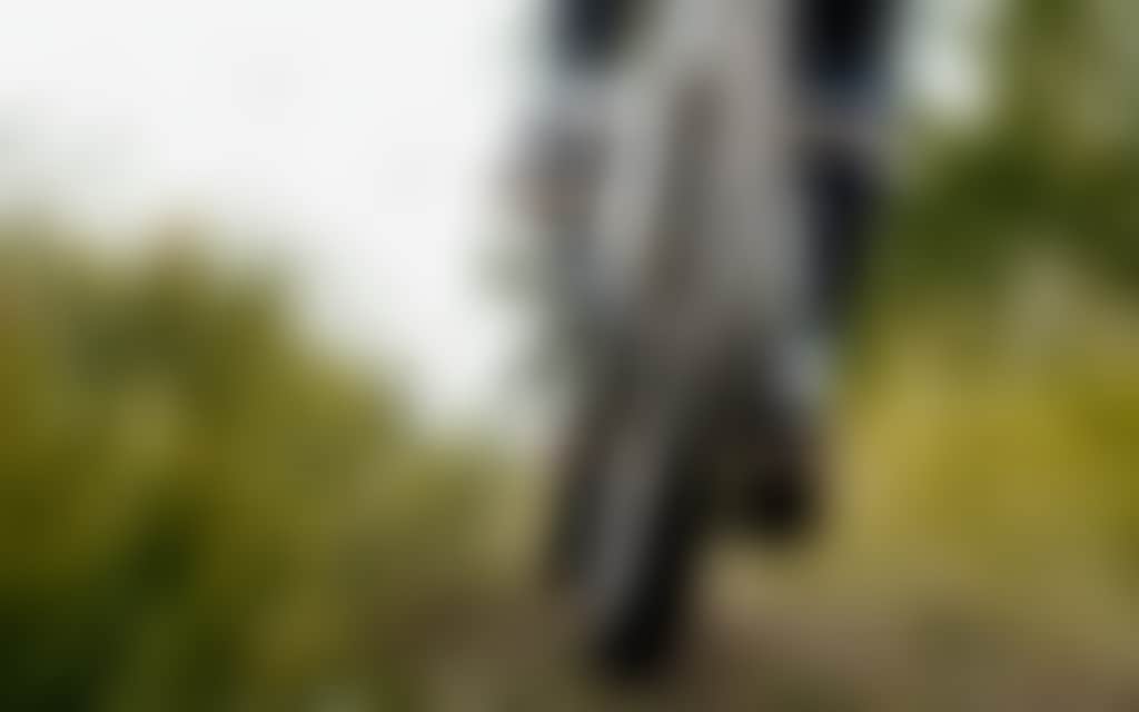 Close up of MTB going up hill