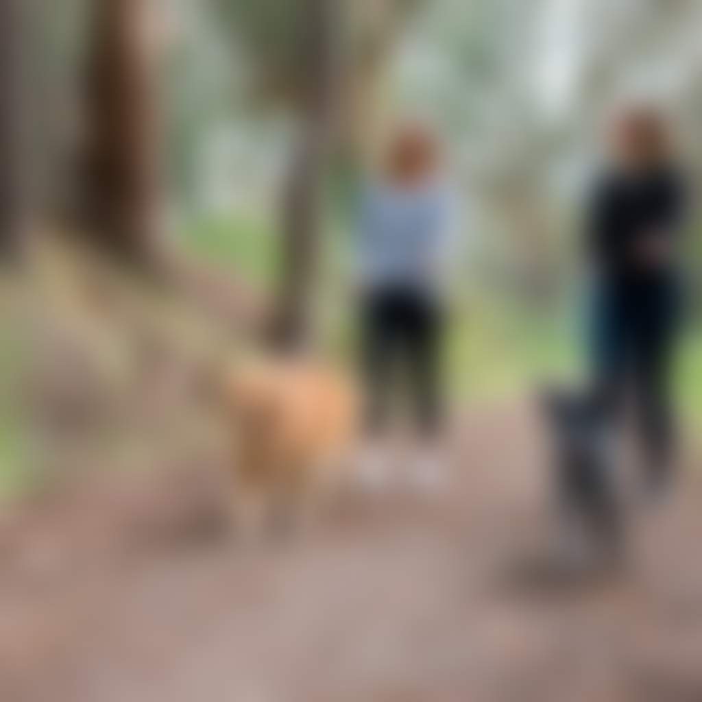 Boolarra Railway Park dogs on leash walking with owners on Grand Ridge Rail Trail