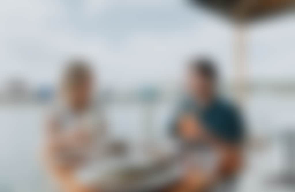 Sodafish couple dining at waterfront seafood restaurant in Lakes Entrance