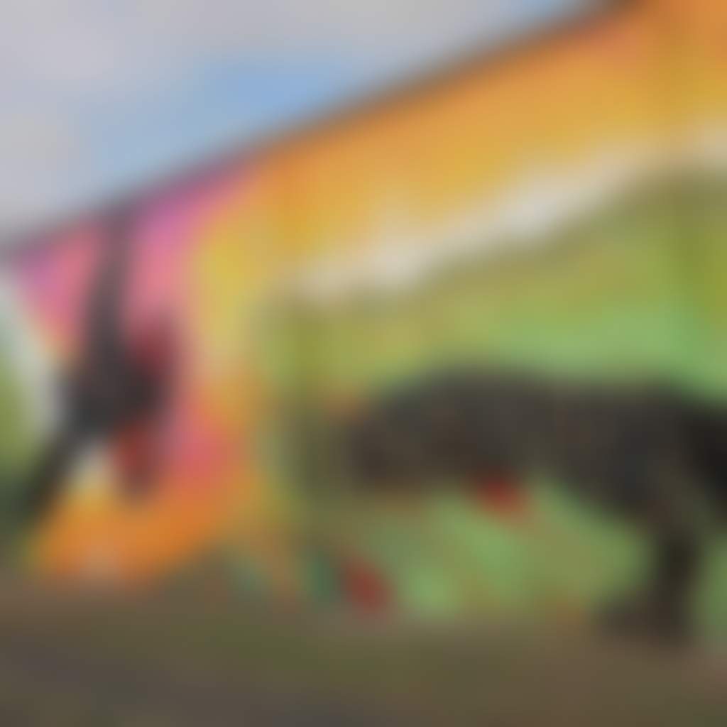 Yarram Murals Heesco Town Bull Bar back wall mural