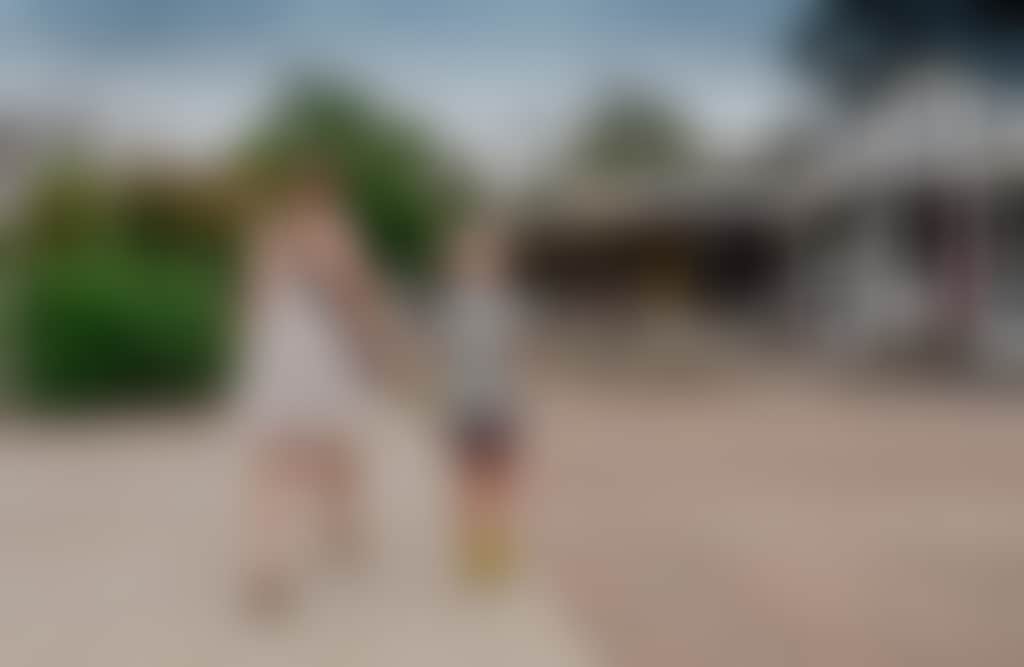 Cann River mother and child walking through town toward Bakery