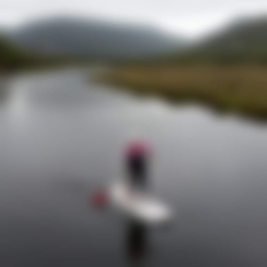 Tidal River Wilsons Prom woman stand up paddle boarding on the river
