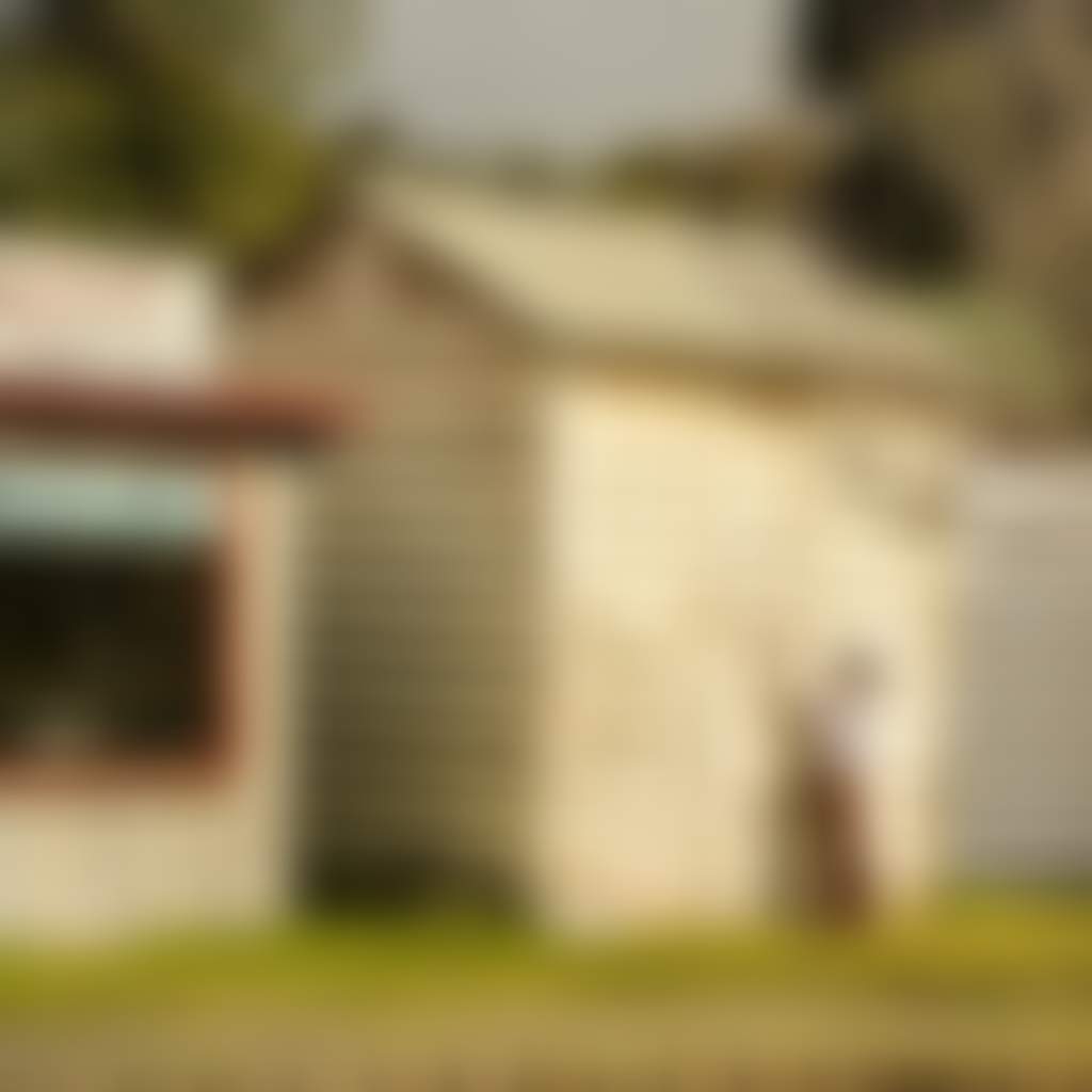 Old Gippstown Moe boy standing in front of old building near Tucks store