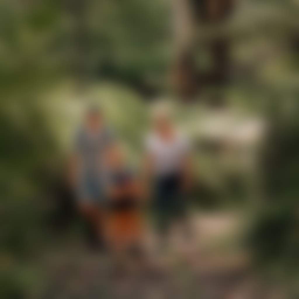 Morwell River Falls family walking through bush and ferns