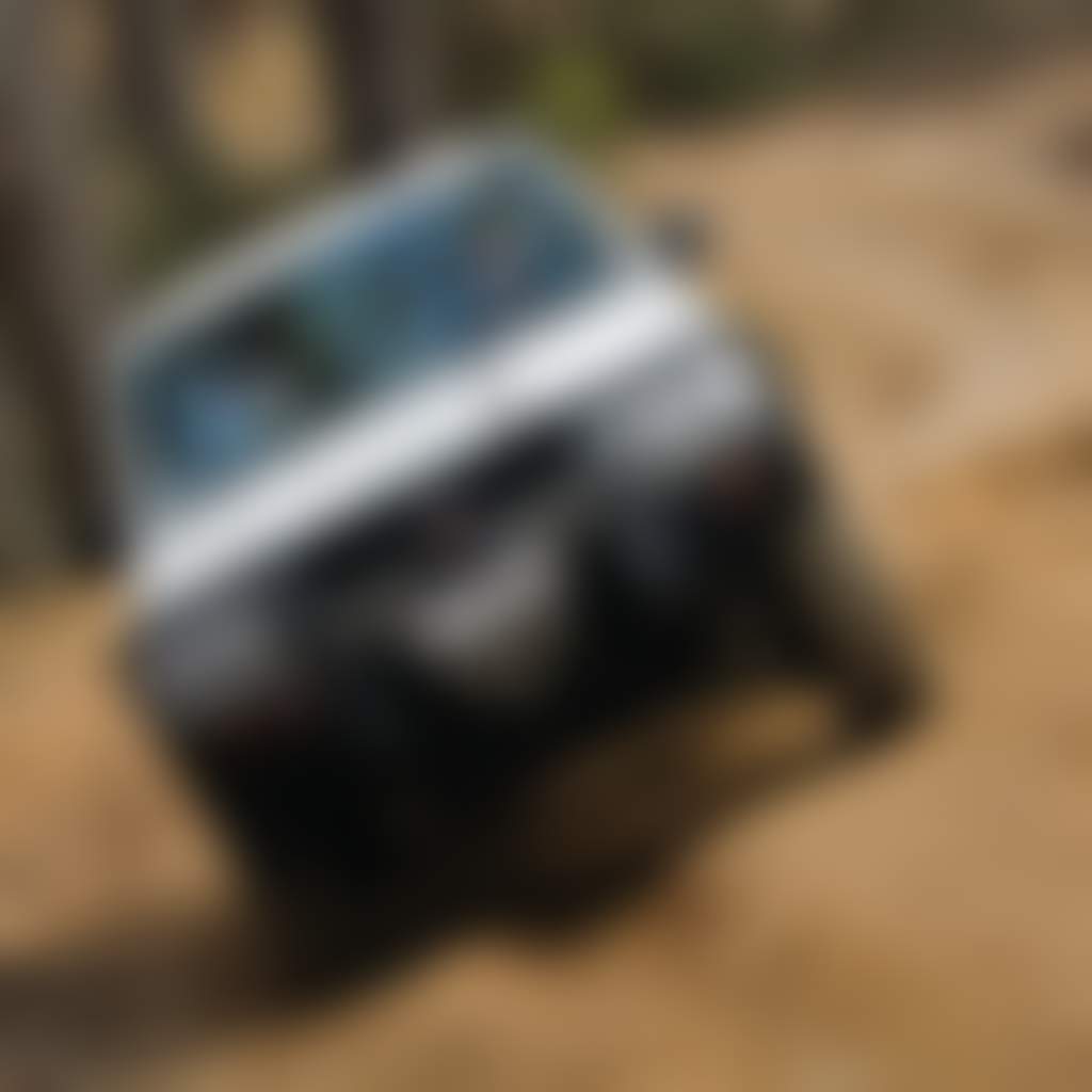 Four Wheel Drive 4 WD vehicle on a dirt road