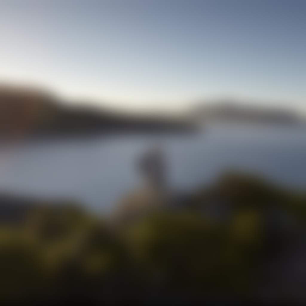Couple Overlooking Water from Rocks at Pillar Point in Wilsons Prom