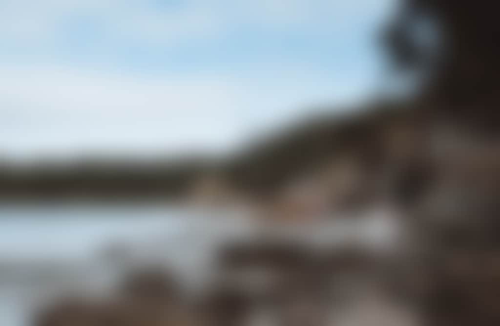 Girl jumping over rocks with family on beach at Walkerville in front of lime kilns 1