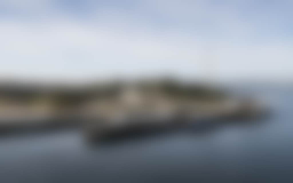 View of jetties in San Remo