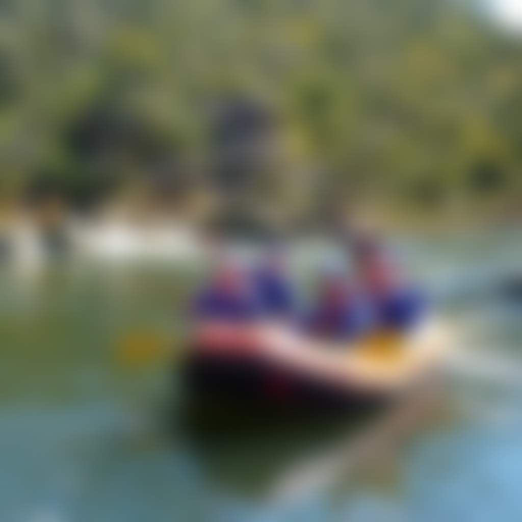 Group White Water Rafting on calm green waters on the Mitta Mitta River 1