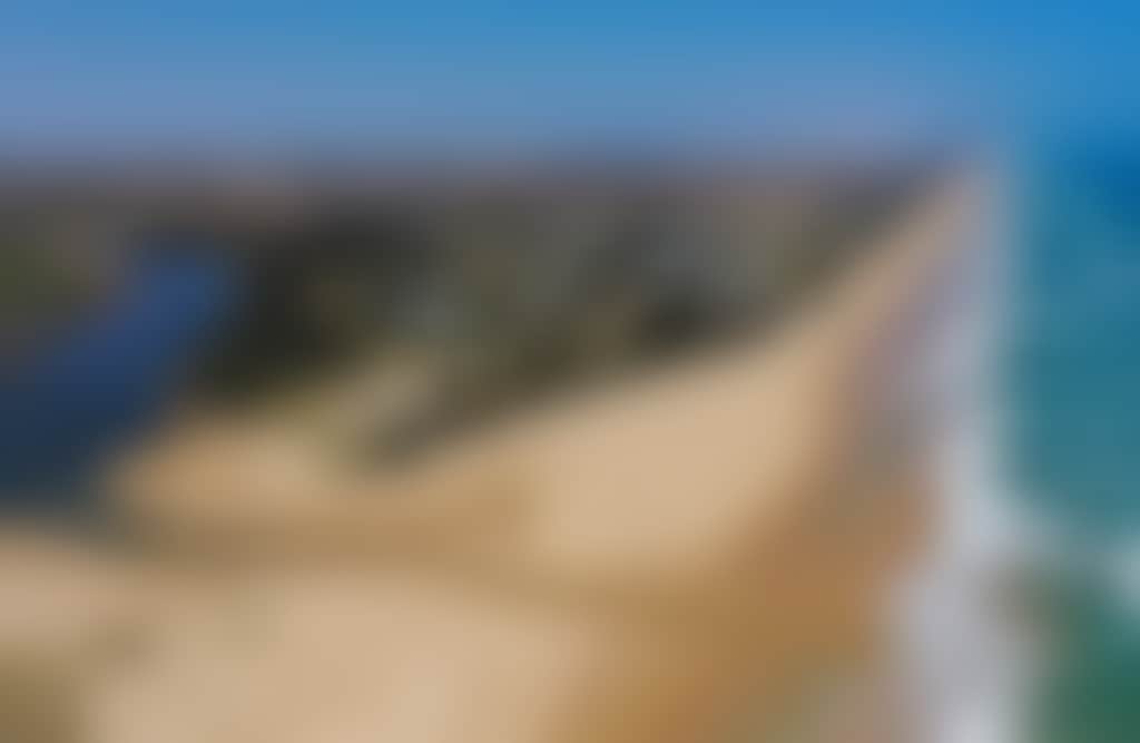 Aerial view of Seaspray Merrimans Creek meets Ninety Mile Beach