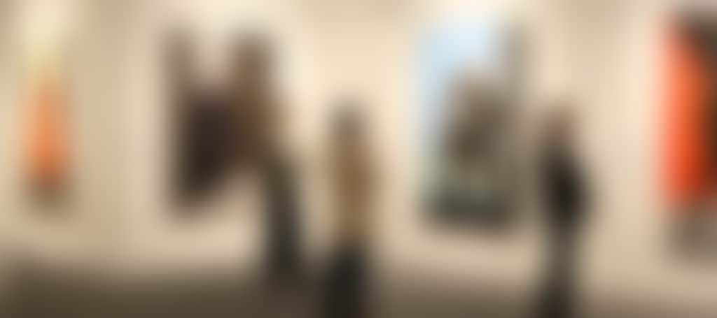People admiring art at Latrobe Regional Gallery