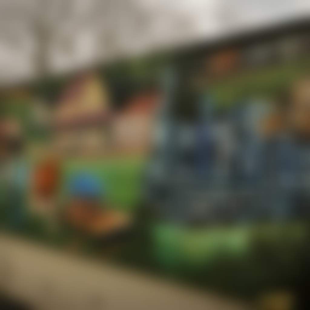 Boolarra mural of train cows and people on building