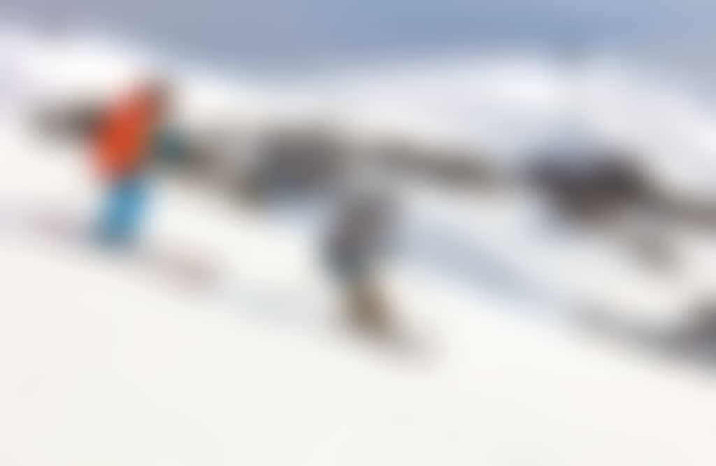 Mt Hotham Alpine Resort family skiing parent and child at snow