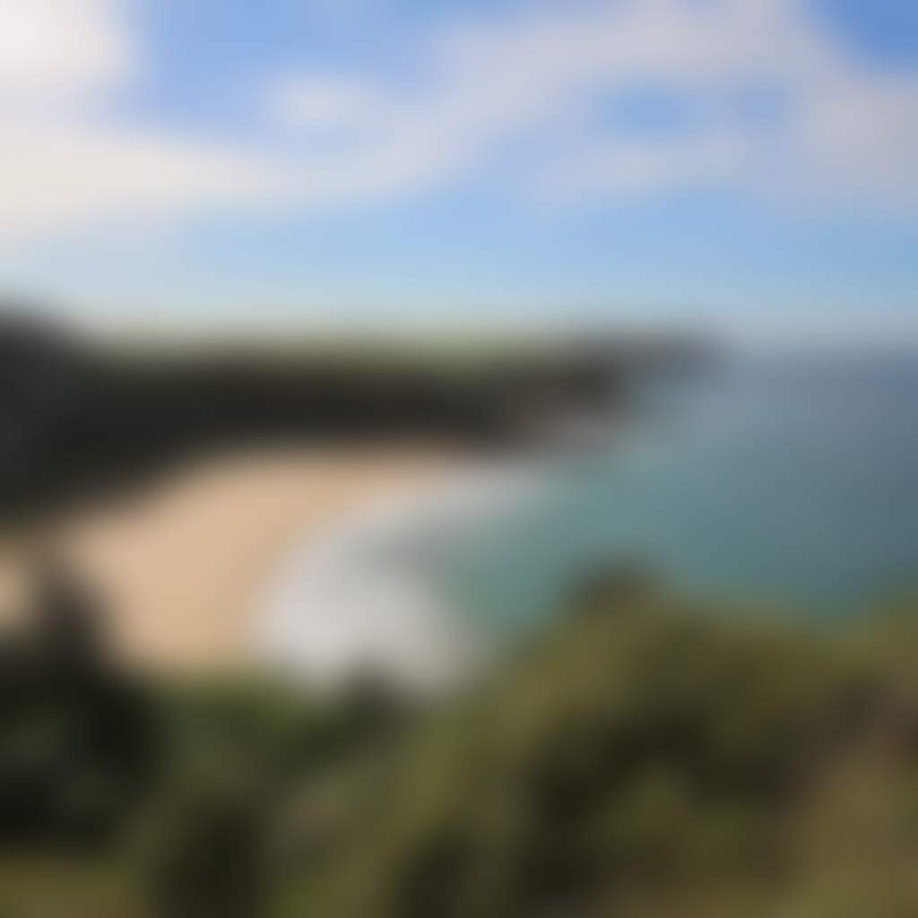 George Bass Coastal Walk views over beach from clifftops near Kilcunda