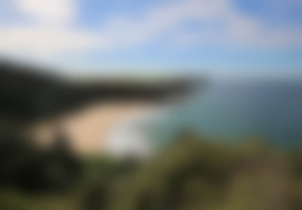 George Bass Coastal Walk views over beach from clifftops near Kilcunda