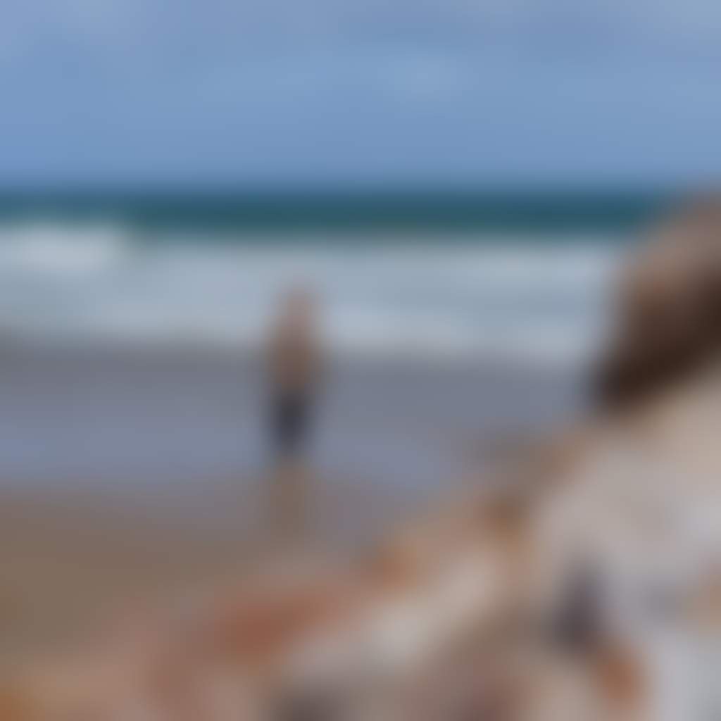 Mallacoota man on beach wearing beanie