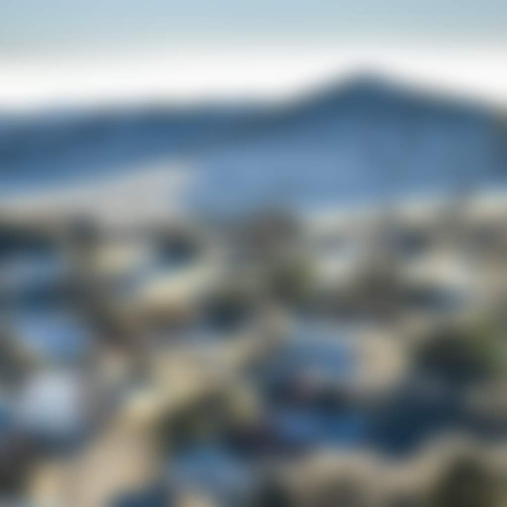 Omeo winter view of the town and hills covered in front