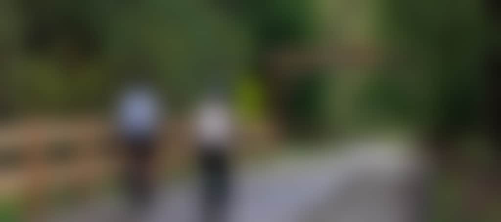 Back view of two cyclists on Rokeby to Neerim Rail trail