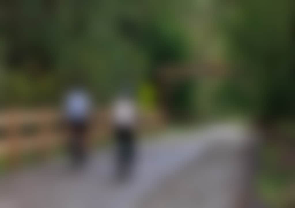 Back view of two cyclists on Rokeby to Neerim Rail trail