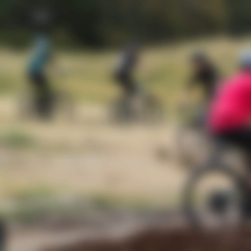 Haunted Hills Bike Park mtb riders on pump track