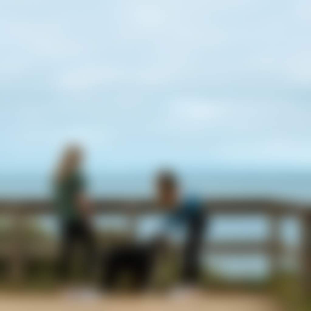 Corinella Walking Track 2 people and dog on path with ocean view