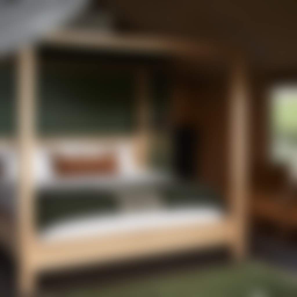 Glamping accommodation interior Metung Hot Springs