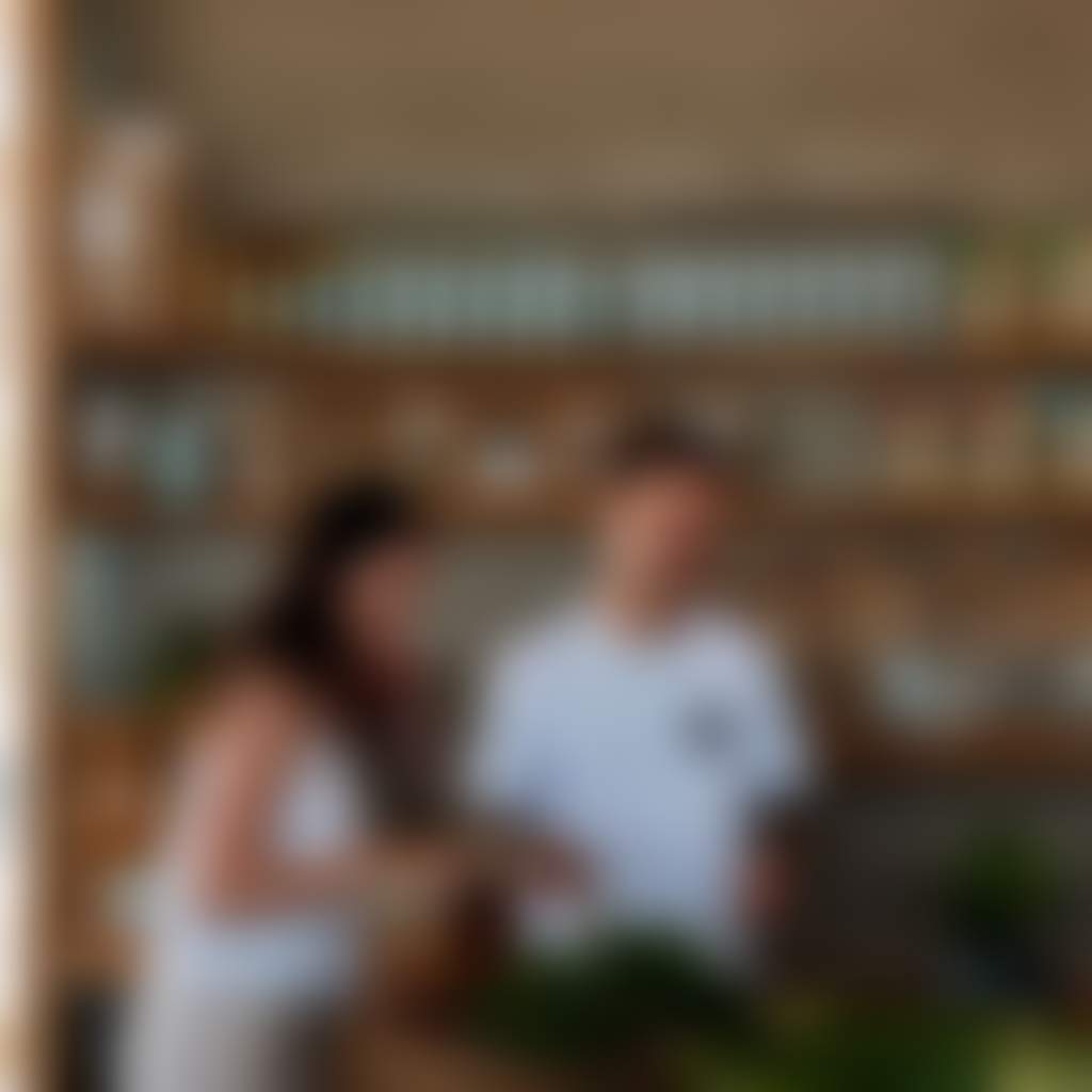 Udder Hoe couple shopping for produce at Kilcunda deli at The Sticks