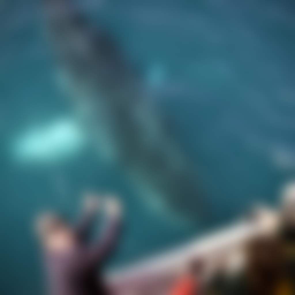 Man gives the thumbs up with whale on Wildlife Coast Cruiess