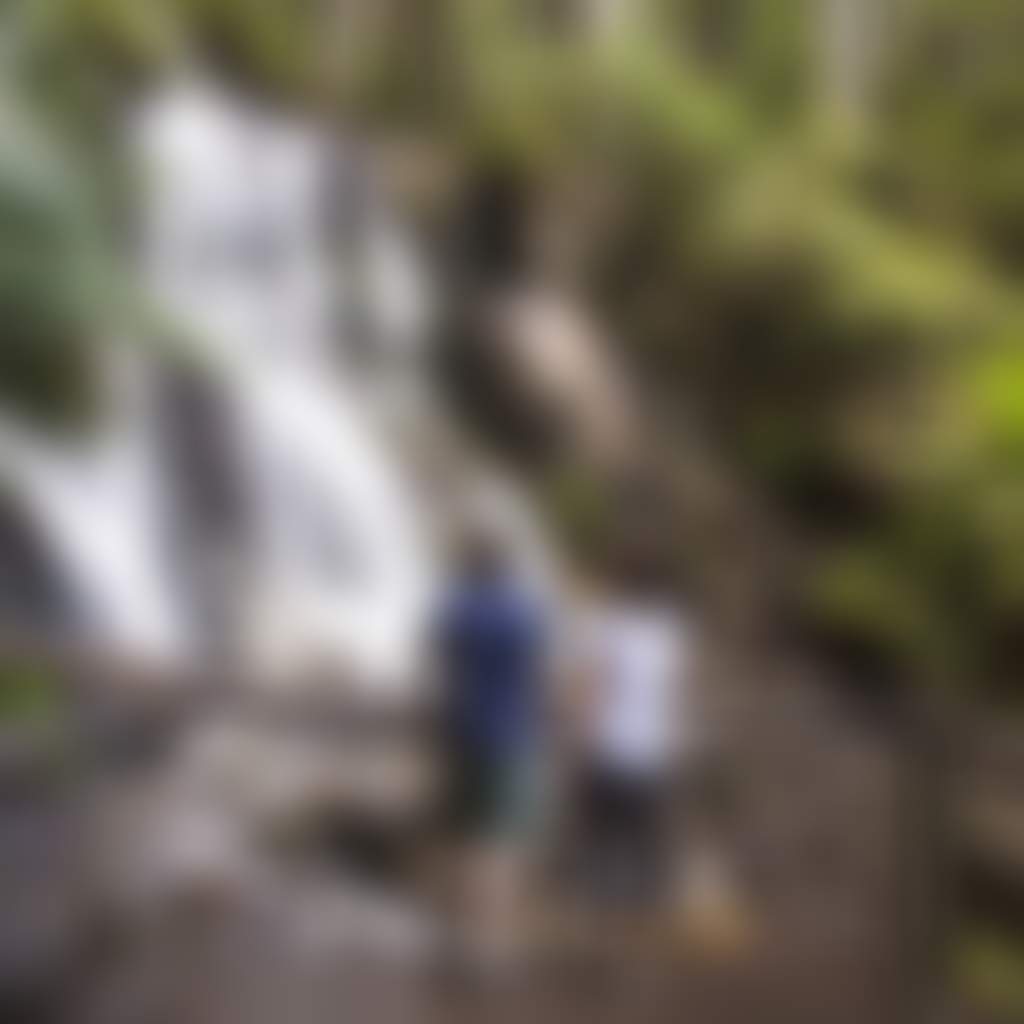 Toorongo Falls couple on viewing platform at waterfall near Noojee