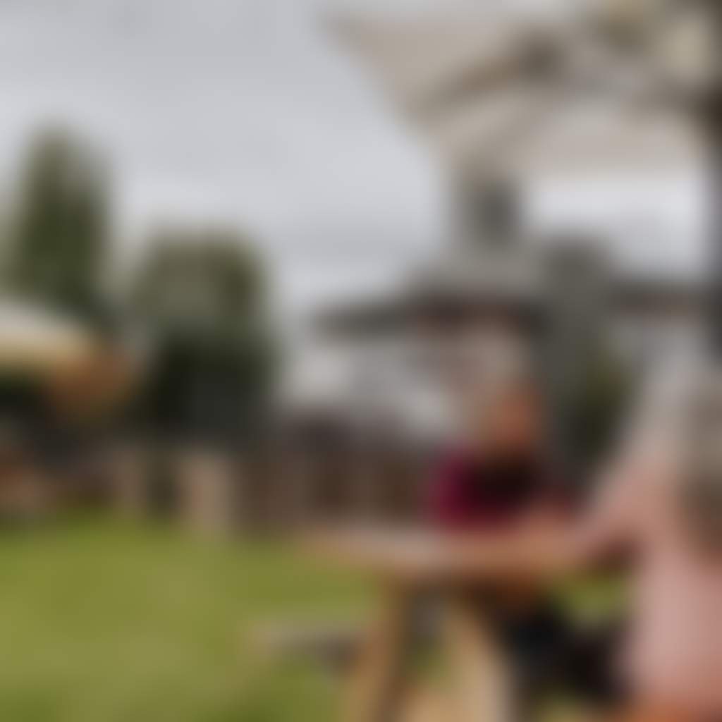 Churchill Hotel ladies in beer garden under umbrellas at Latrobe Valley pub