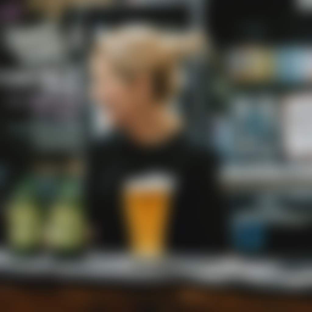 Woman behind bar at Five Aces Brewing in Neerim South