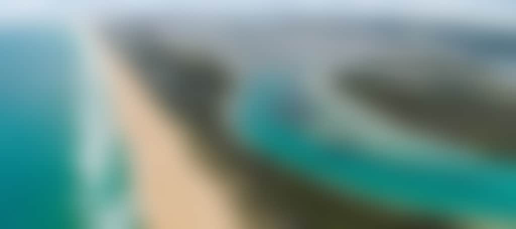 Aerial view of Ninety Mile Beach and Gippsland Lakes