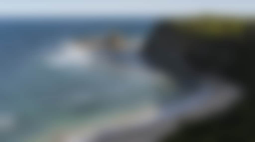 Aerial view of Eagles Nest beach at Inverloch