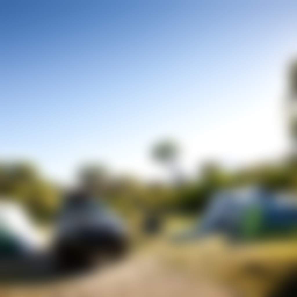 Car Parked Beside Tents at Tidal River Campground