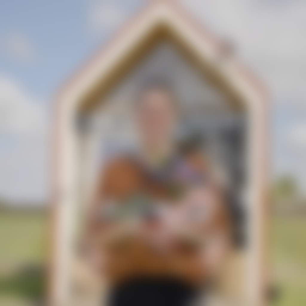 Myrtlebank Roaming Farms lady holding produce outside farm gate