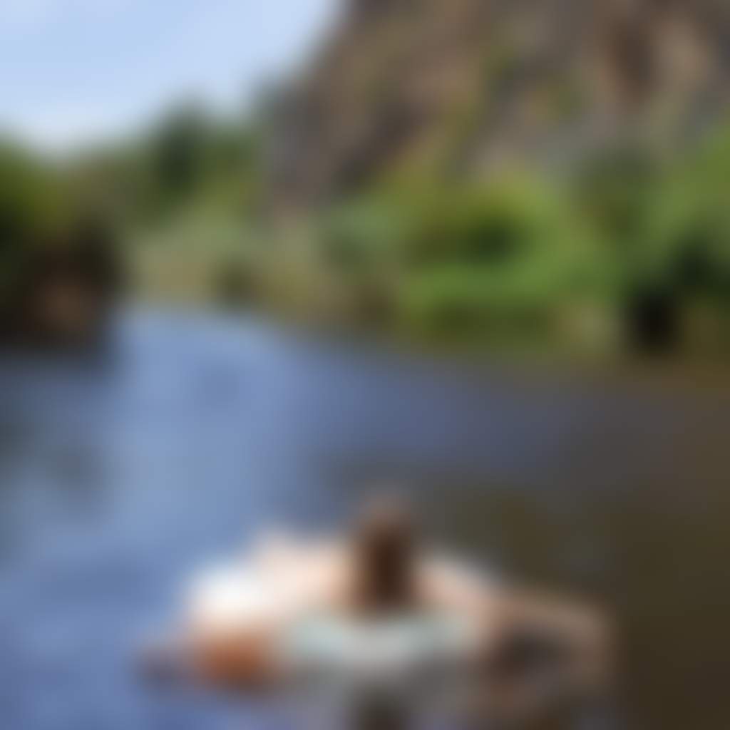 Woman on floating device The Bluff Reserve Buchan River