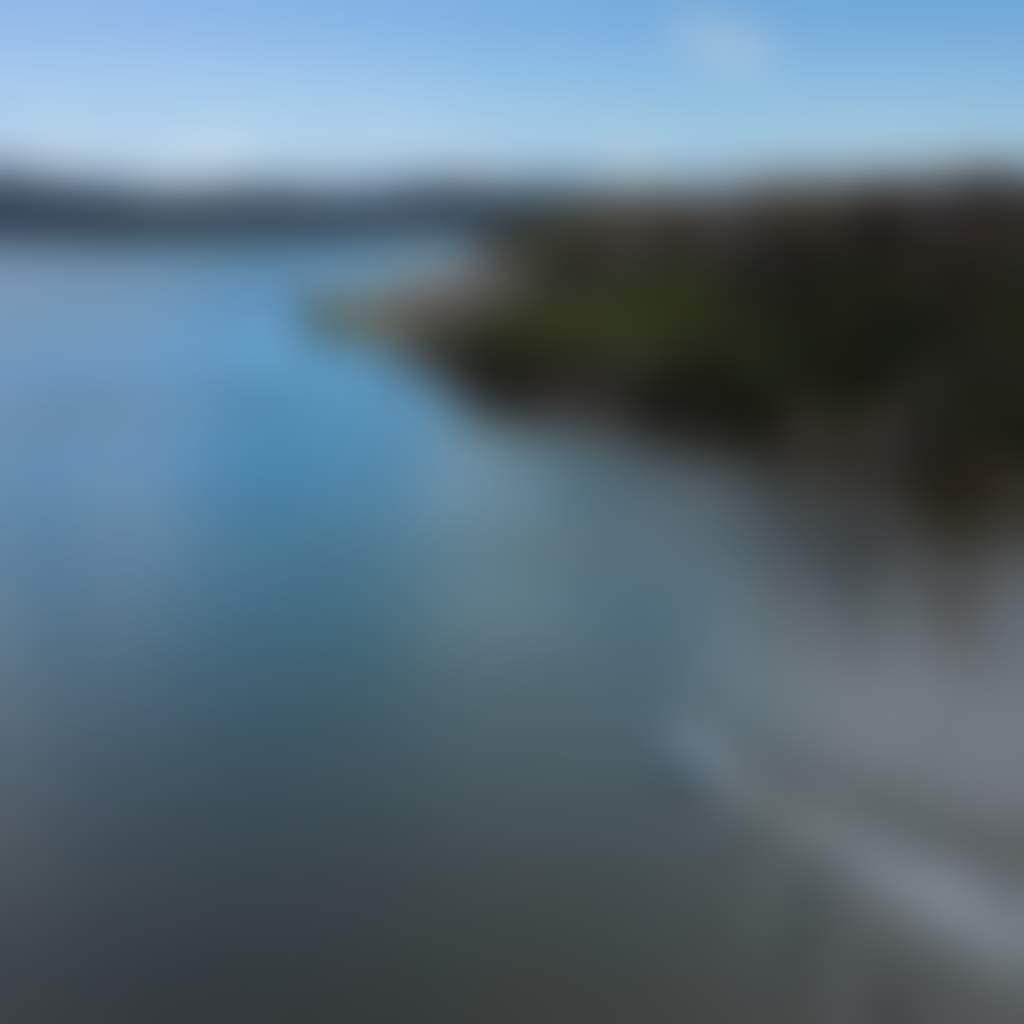 Mallacoota boating on lake aerial shot
